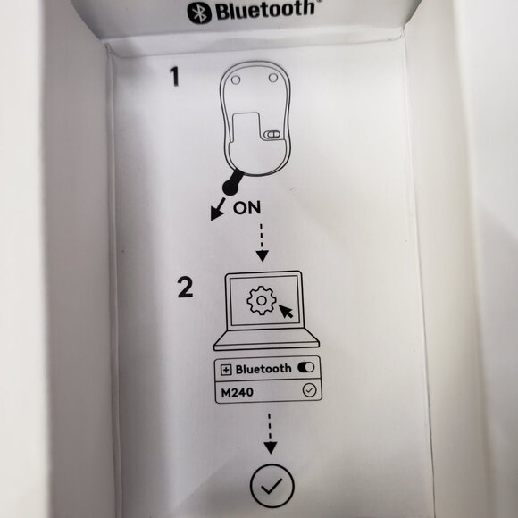 Logitech M240 Silent White Long Range Bluetooth ONLY Mouse 910-007116 Open box - Picture 4 of 10